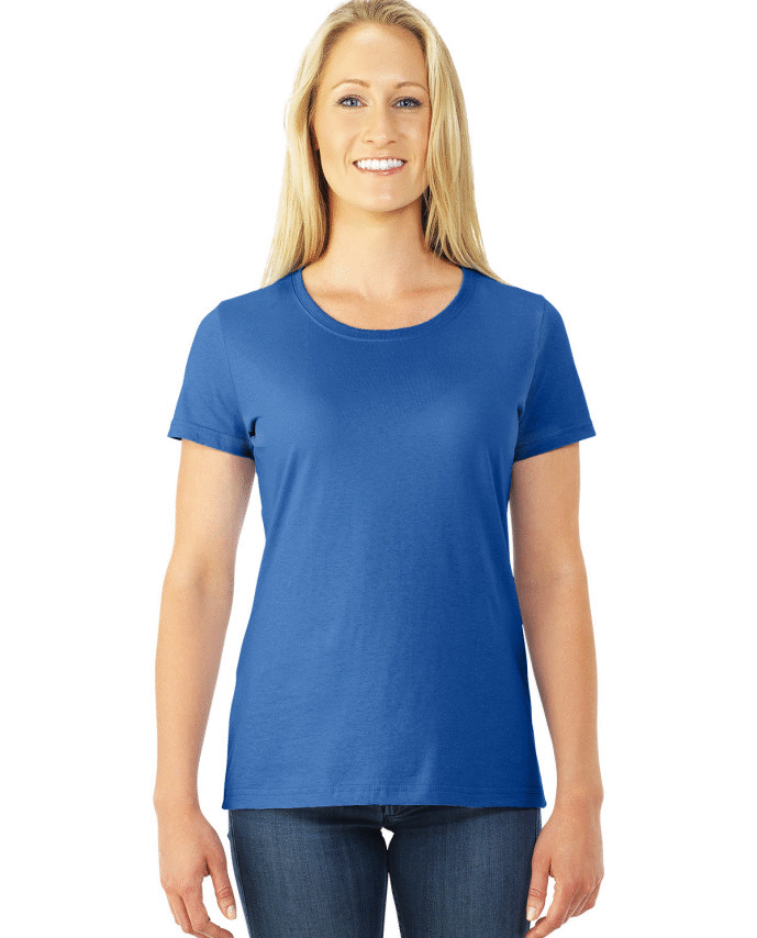MID SUMMER FANTASTIC CLEARING SALE-AMERICAN PLAIN ROUND NECK LADIES T-SHIRT-ROYAL BLUE-MEMORABLE GIFT-TOP QUALITY-LOWEST PRICE GUARANTEED-DO NOT MISS THIS CHANCE-ART NO. 61372-REA 27%