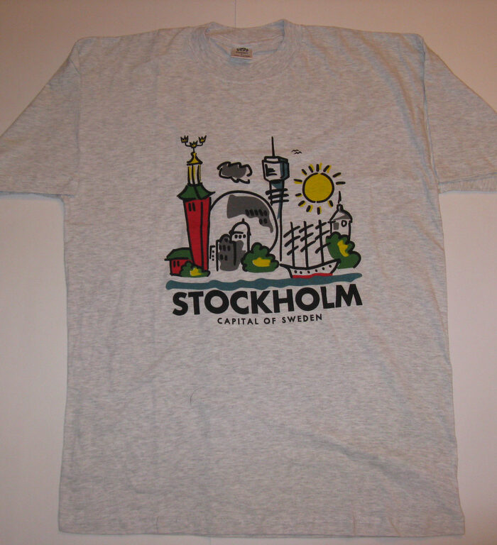 Basic Cotton T-shirt Printed with "STOCKHOLM CHURCH" || Guaranteed Low Price || 50/% Discount || Free Home Delivery (Post Nord) || Art. No. 35560309