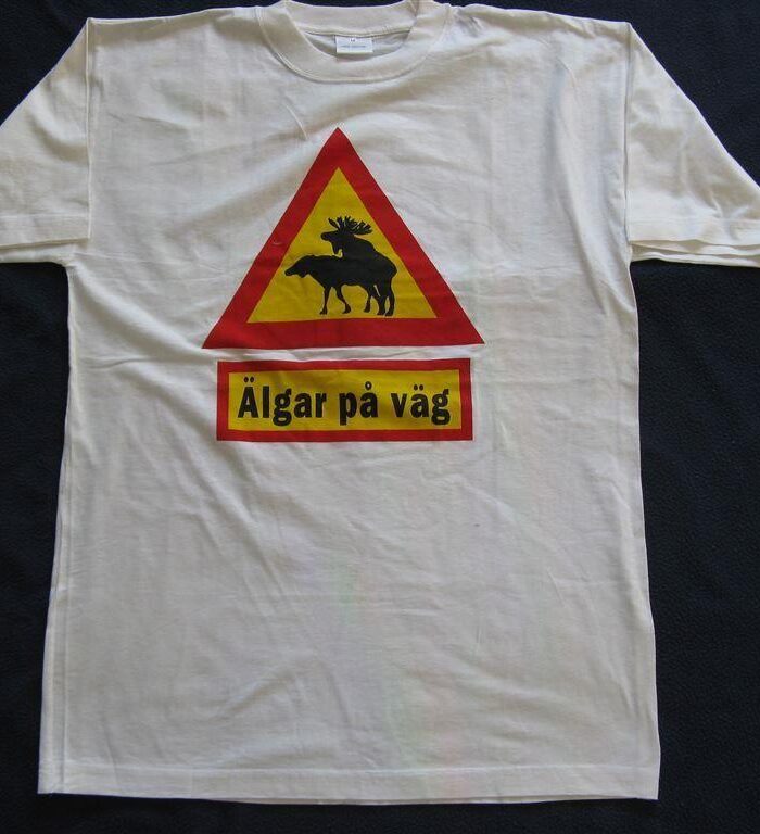 Basic Cotton T-shirt Printed with "ALGAR PA VAG" || Guaranteed Low Price || 50/% Discount || Free Home Delivery (Post Nord) || Art. No. 49789209