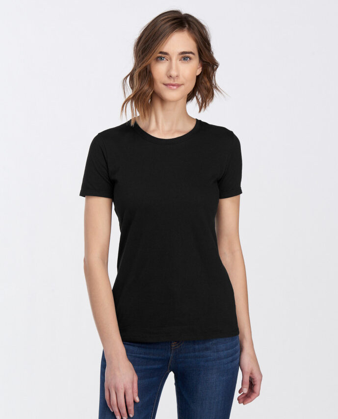 MID SUMMER FANTASTIC CLEARING SALE-AMERICAN PLAIN ROUND NECK LADIES T-SHIRT-BLACK-MEMORABLE GIFT-TOP QUALITY-LOWEST PRICE GUARANTEED-DO NOT MISS THIS CHANCE-ART NO. 61372-REA 27%