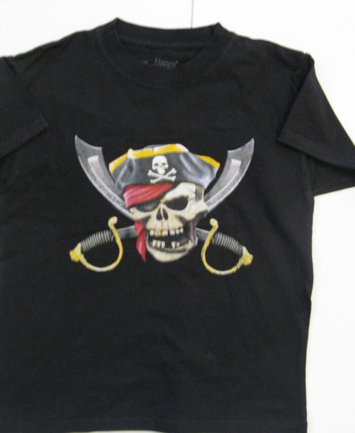 AMERICAN T-SHIRT PRINTED WITH USA MOTIVE " SKULLMAN FACE WITH SWORD" LOWEST PRICE GARANTI. Art.No. 17114-6972